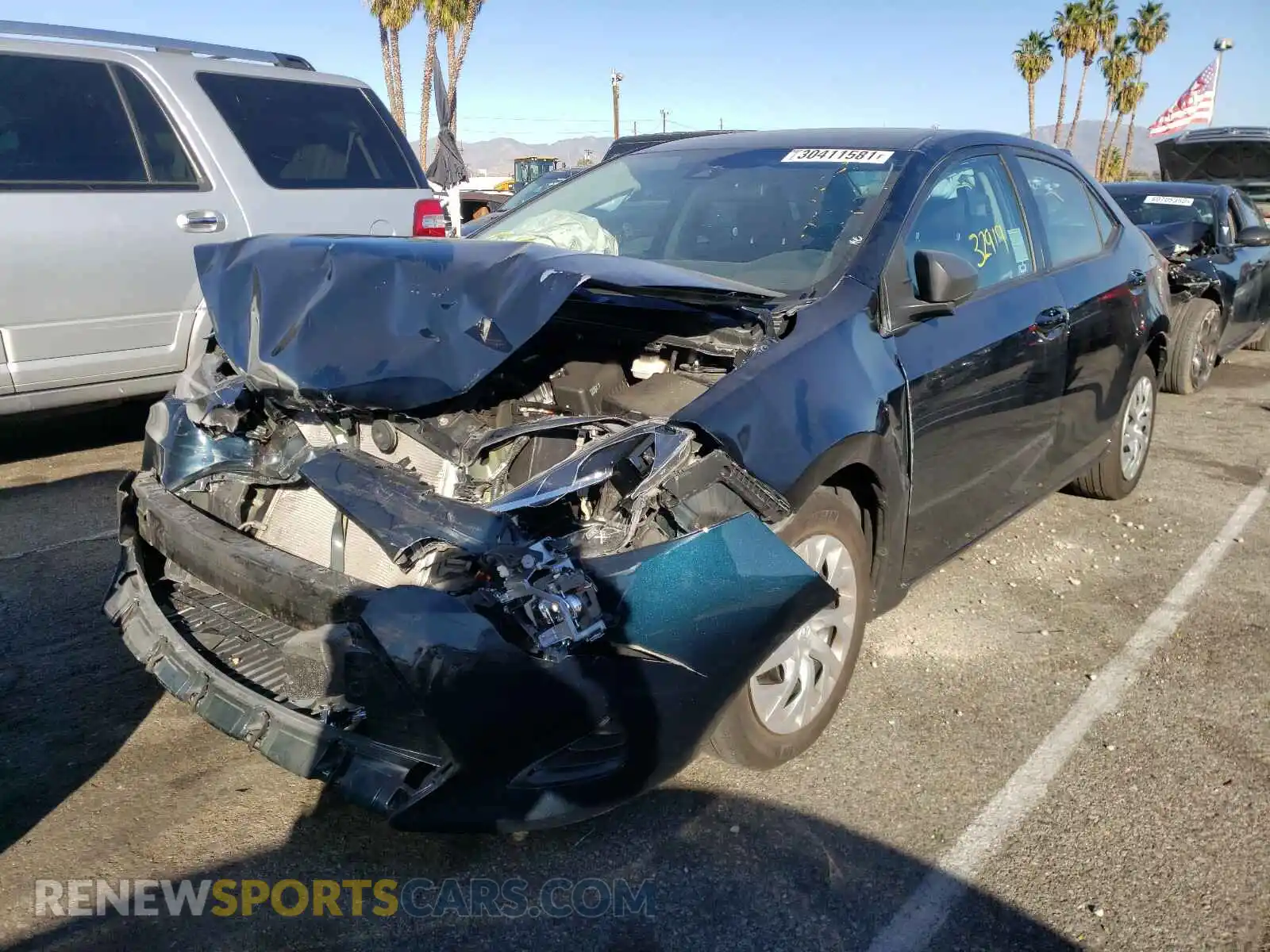 2 Photograph of a damaged car 2T1BURHE5KC239098 TOYOTA COROLLA 2019