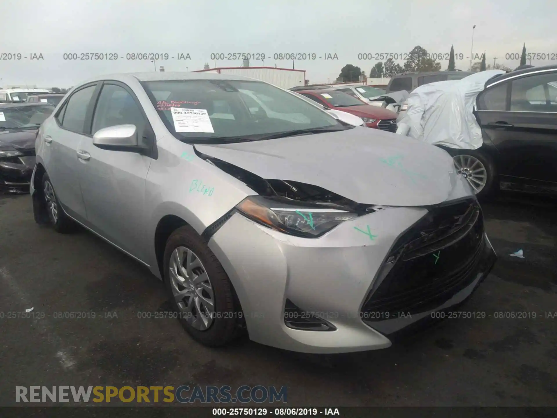 1 Photograph of a damaged car 2T1BURHE6KC131587 TOYOTA COROLLA 2019