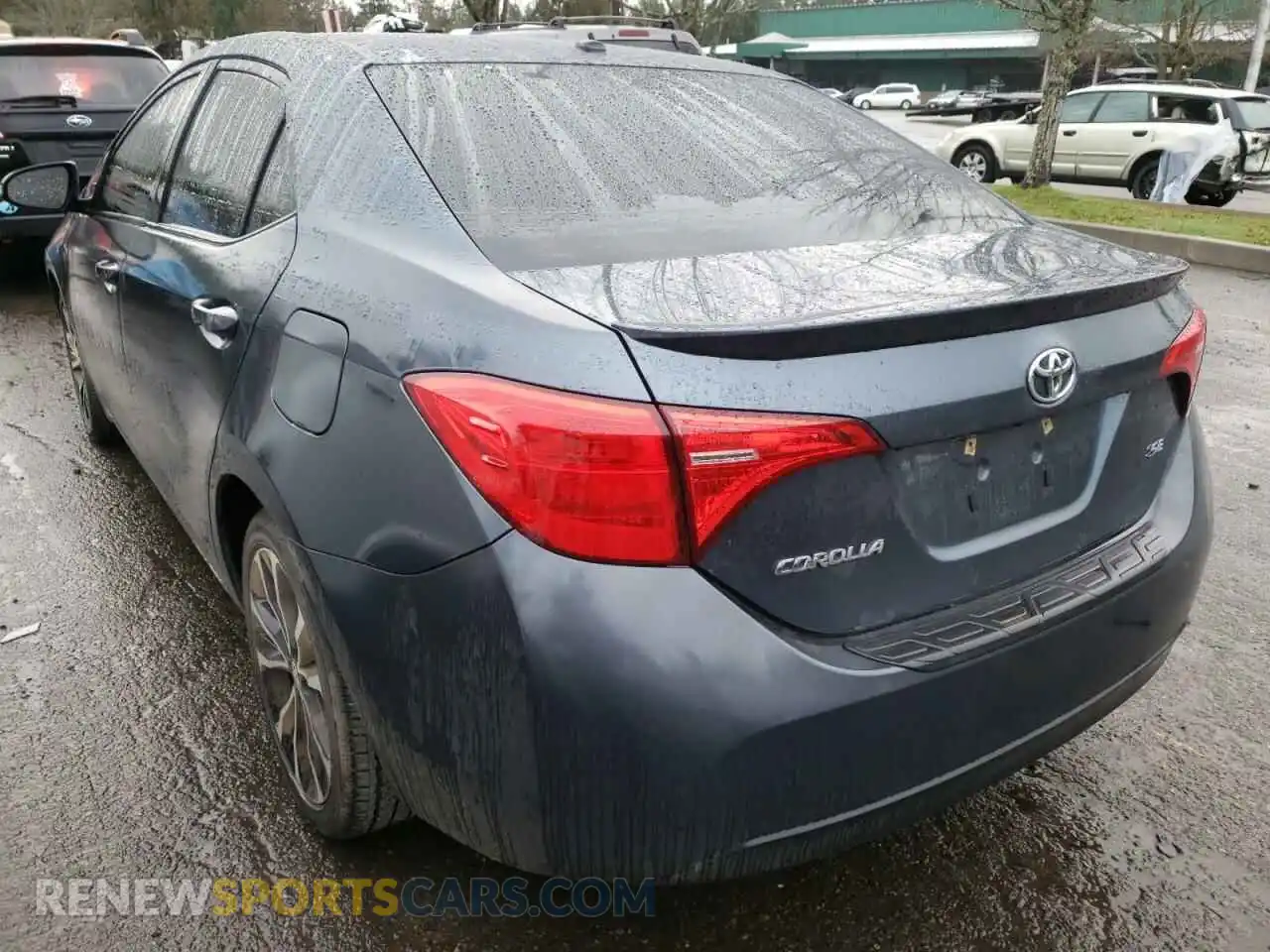 3 Photograph of a damaged car 2T1BURHE6KC162435 TOYOTA COROLLA 2019