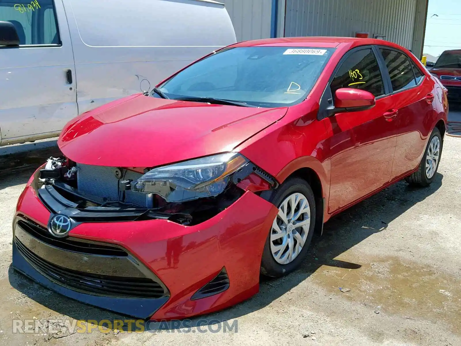 2 Photograph of a damaged car 2T1BURHE6KC184418 TOYOTA COROLLA 2019