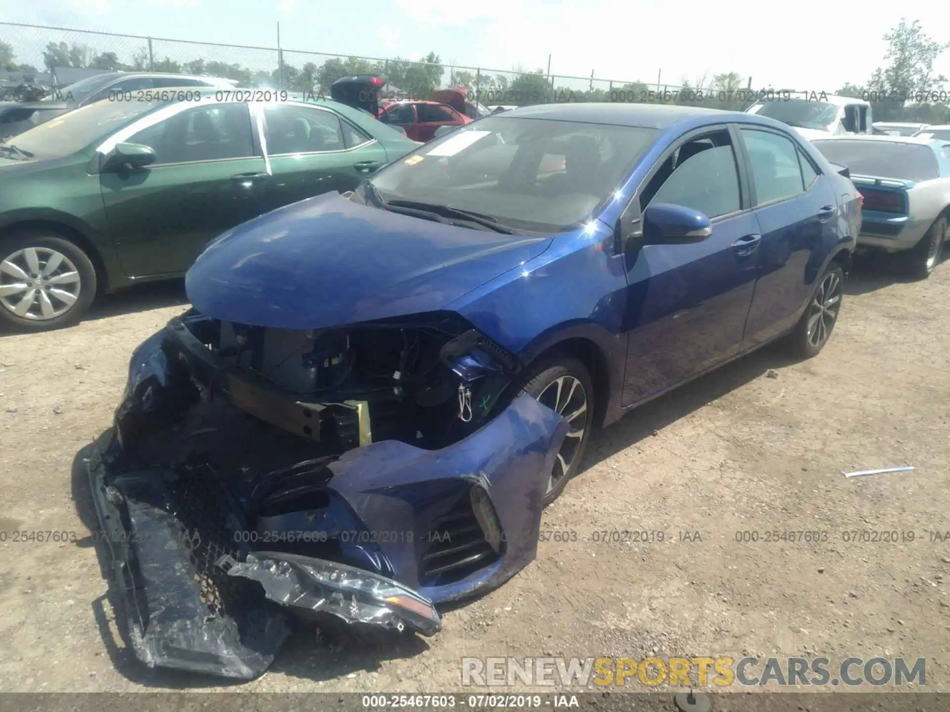 2 Photograph of a damaged car 2T1BURHE6KC186556 TOYOTA COROLLA 2019