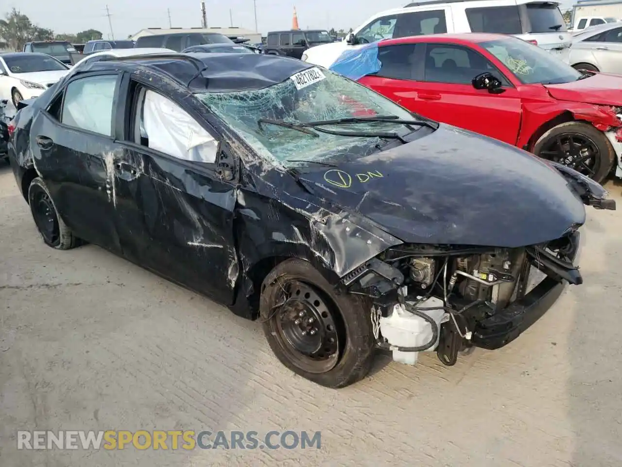 1 Photograph of a damaged car 2T1BURHE6KC213772 TOYOTA COROLLA 2019