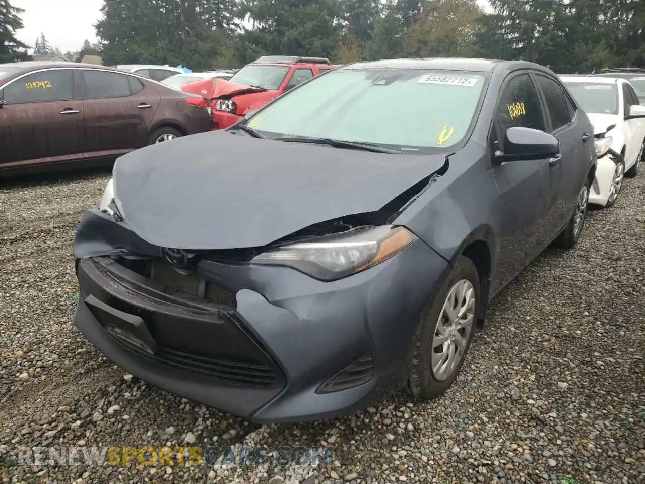 2 Photograph of a damaged car 2T1BURHE6KC223671 TOYOTA COROLLA 2019