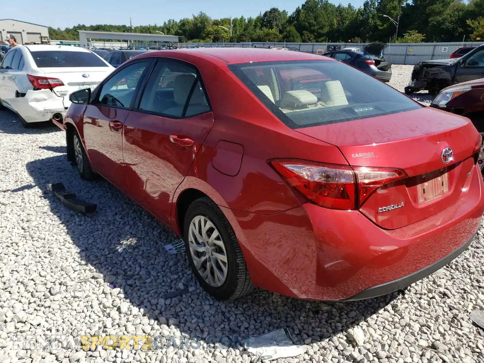 3 fotografías del automóvil dañado 2T1BURHE6KC227400 TOYOTA COROLLA 2019