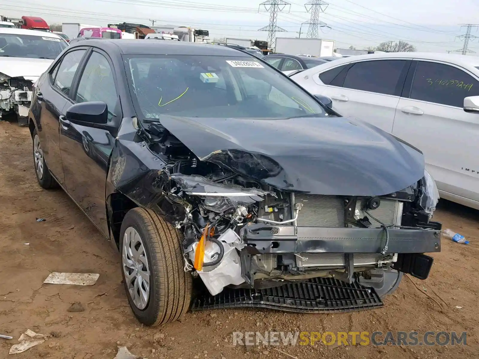 1 Photograph of a damaged car 2T1BURHE6KC239031 TOYOTA COROLLA 2019