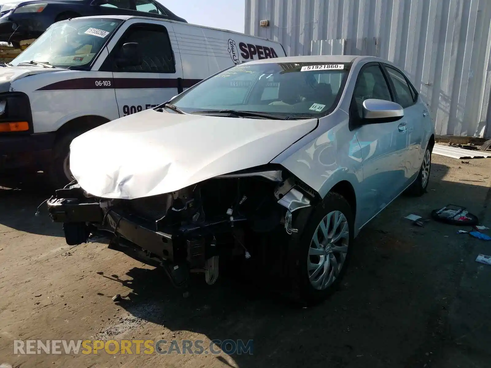 2 Photograph of a damaged car 2T1BURHE7KC133512 TOYOTA COROLLA 2019