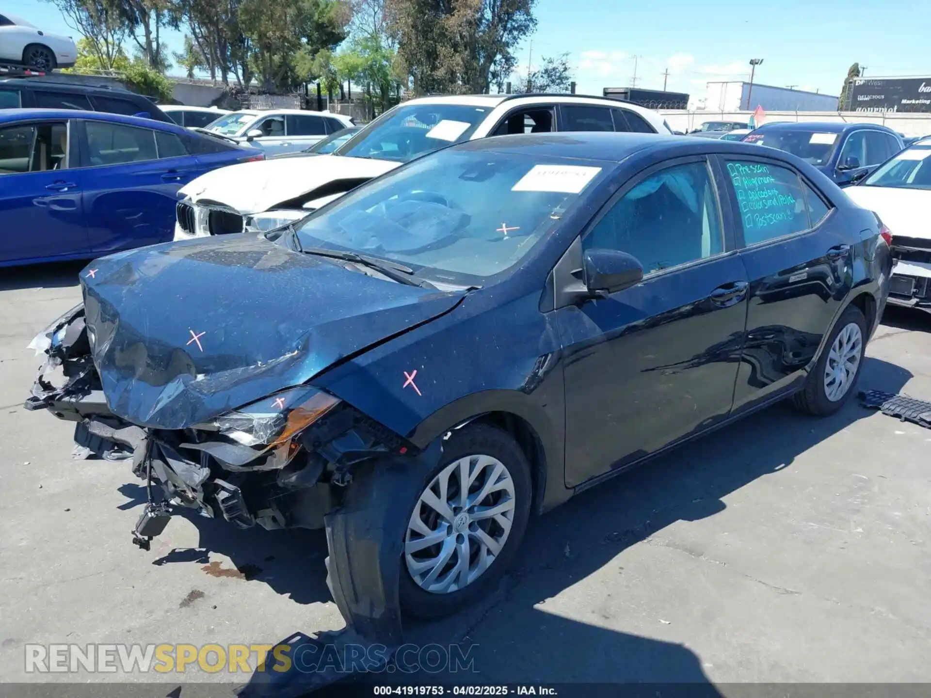 2 Photograph of a damaged car 2T1BURHE7KC149337 TOYOTA COROLLA 2019