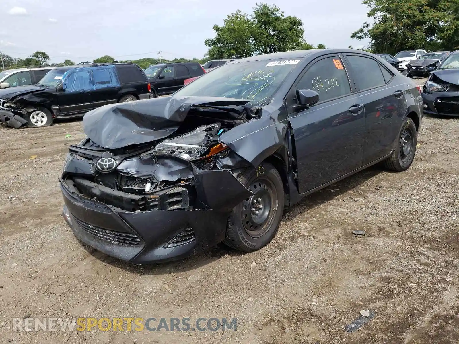 2 Photograph of a damaged car 2T1BURHE7KC151072 TOYOTA COROLLA 2019