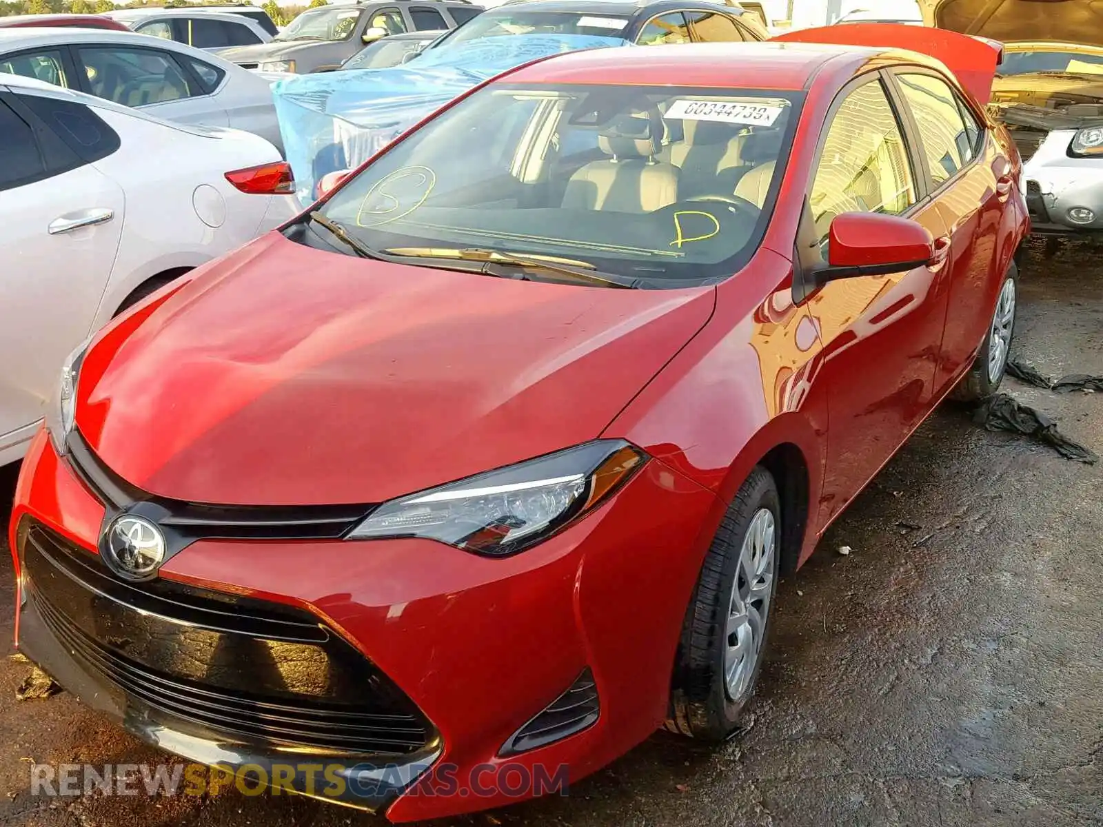 2 Photograph of a damaged car 2T1BURHE7KC159334 TOYOTA COROLLA 2019