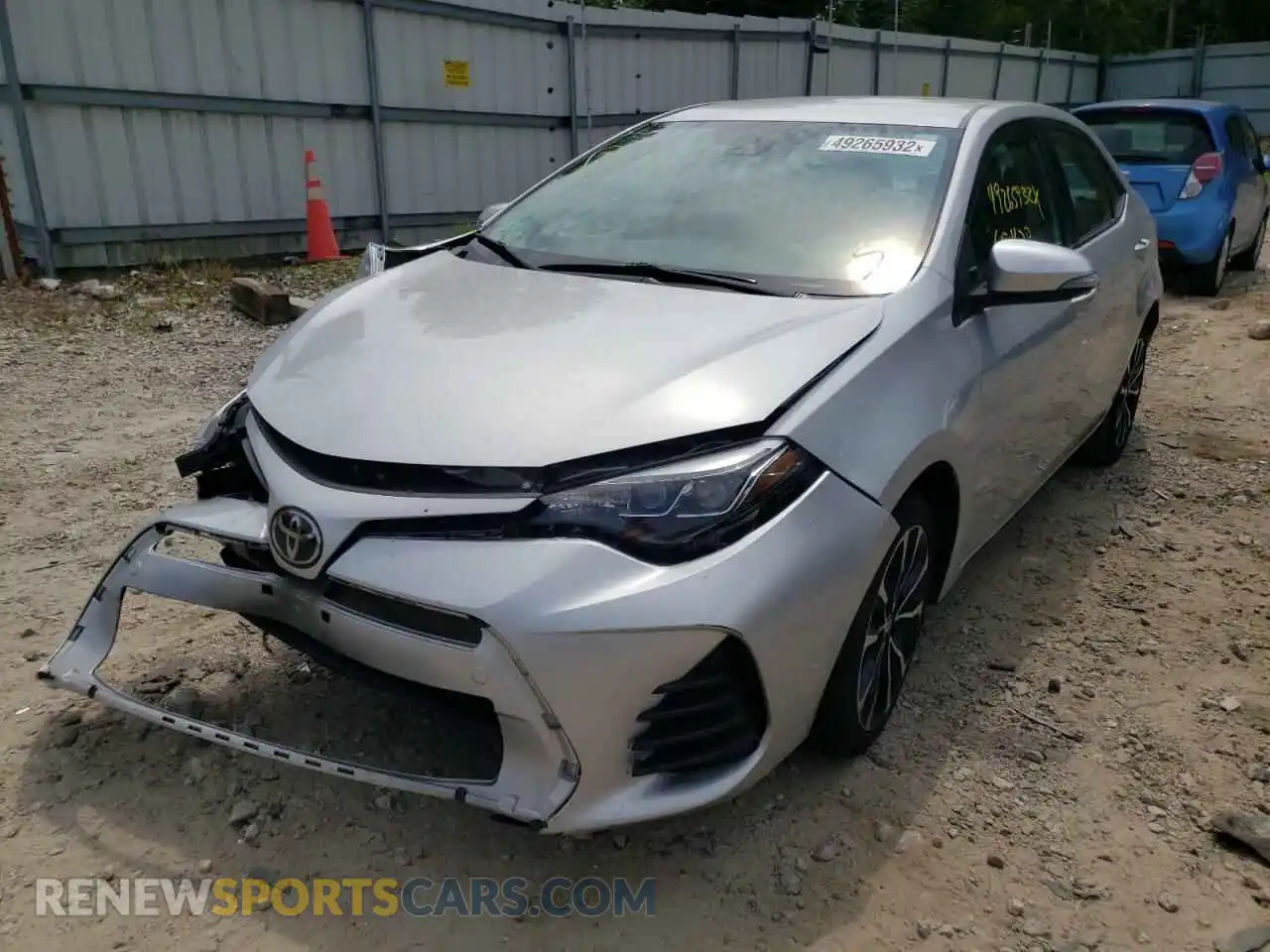 2 Photograph of a damaged car 2T1BURHE7KC162833 TOYOTA COROLLA 2019