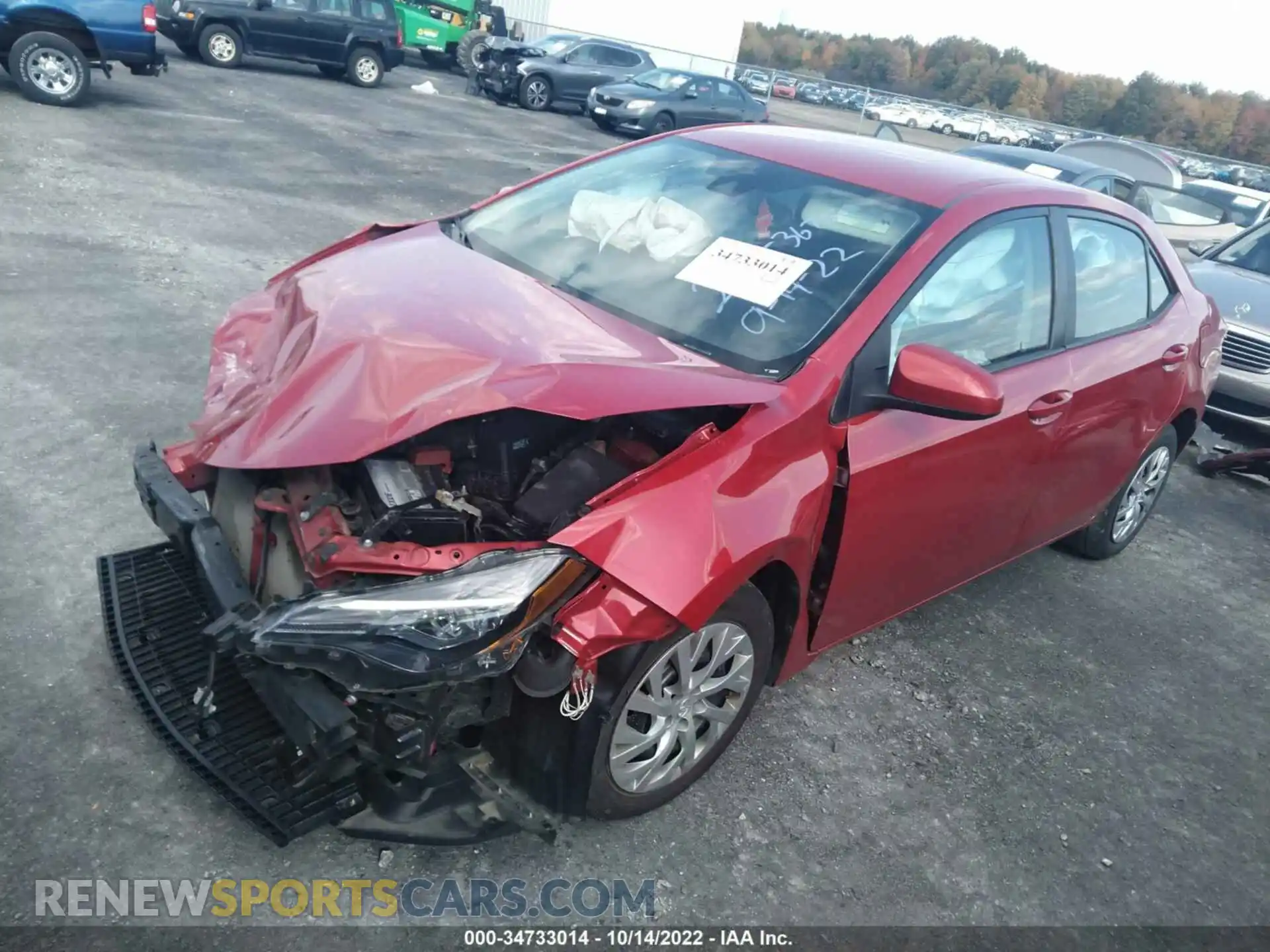 2 Photograph of a damaged car 2T1BURHE7KC165568 TOYOTA COROLLA 2019