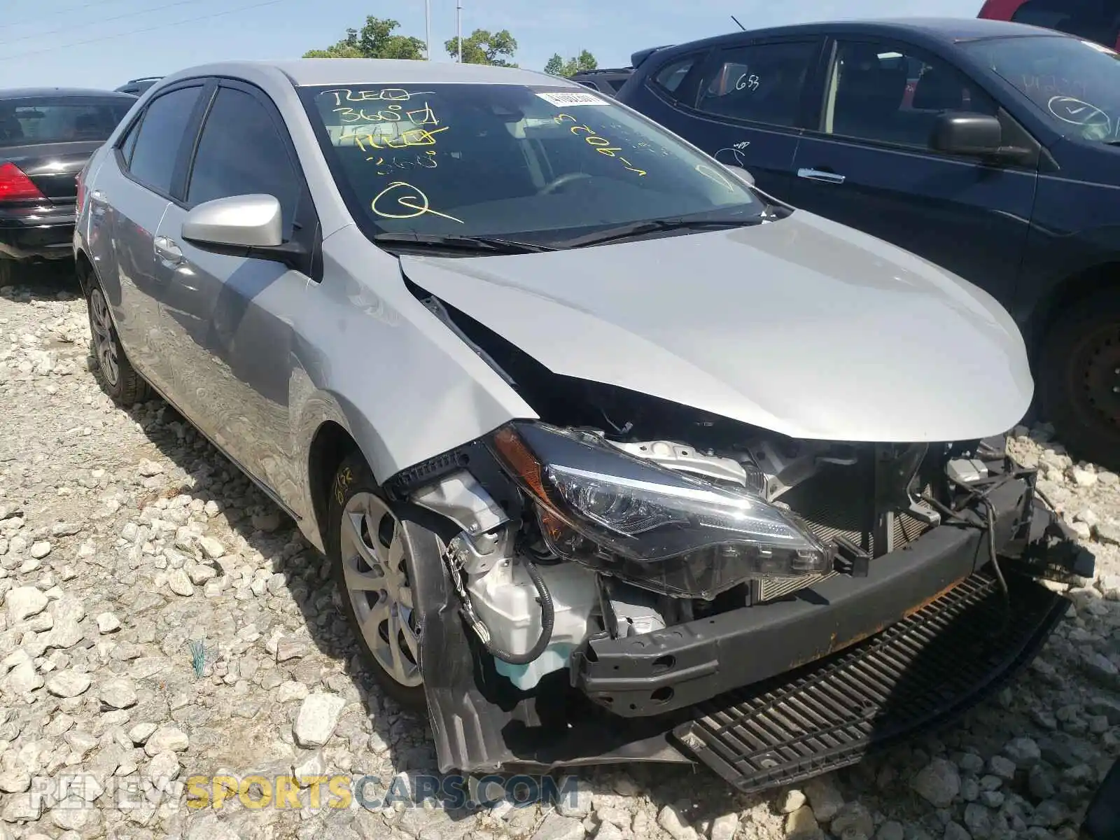 1 Photograph of a damaged car 2T1BURHE7KC169023 TOYOTA COROLLA 2019