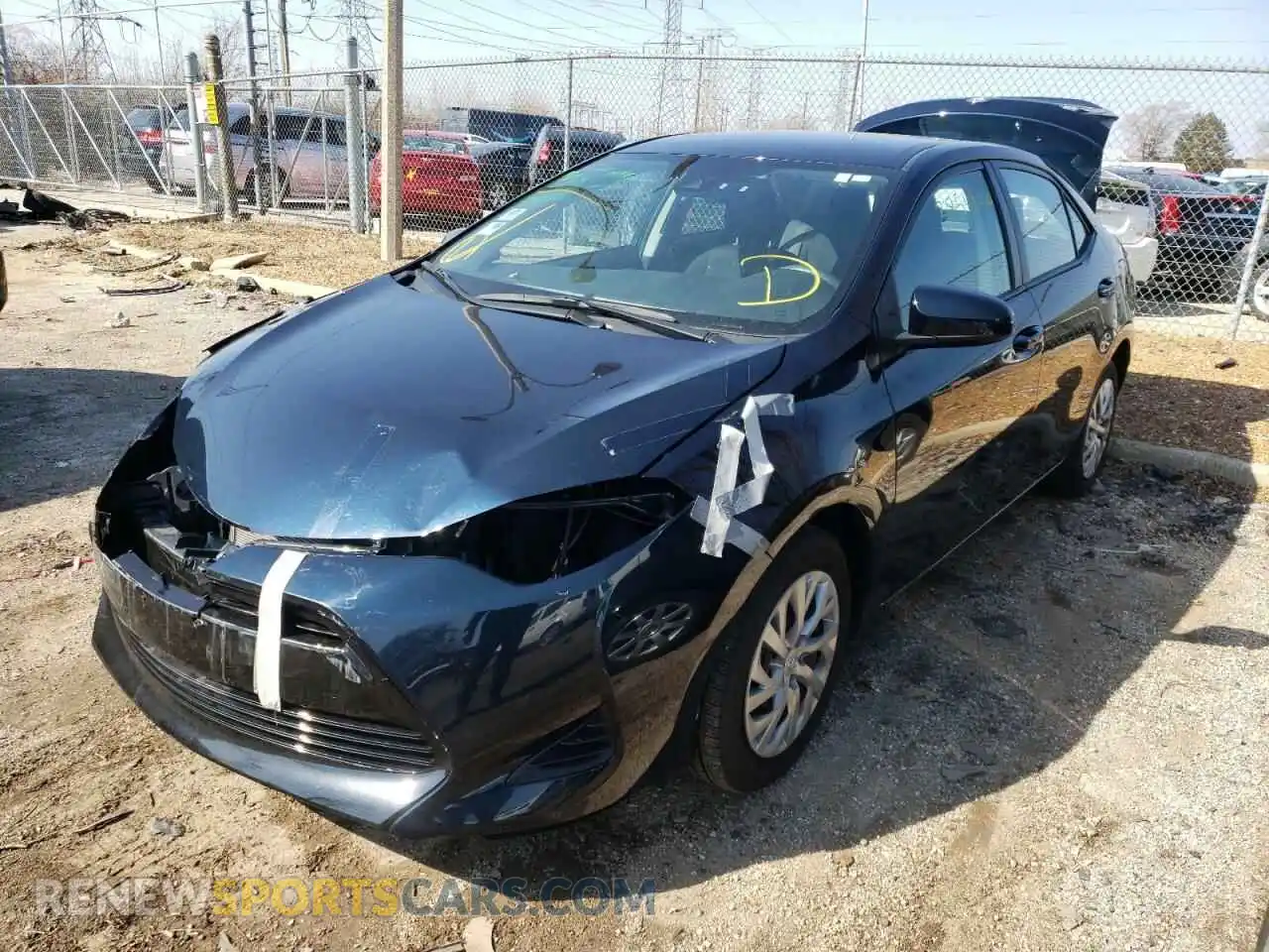 2 Photograph of a damaged car 2T1BURHE7KC187599 TOYOTA COROLLA 2019
