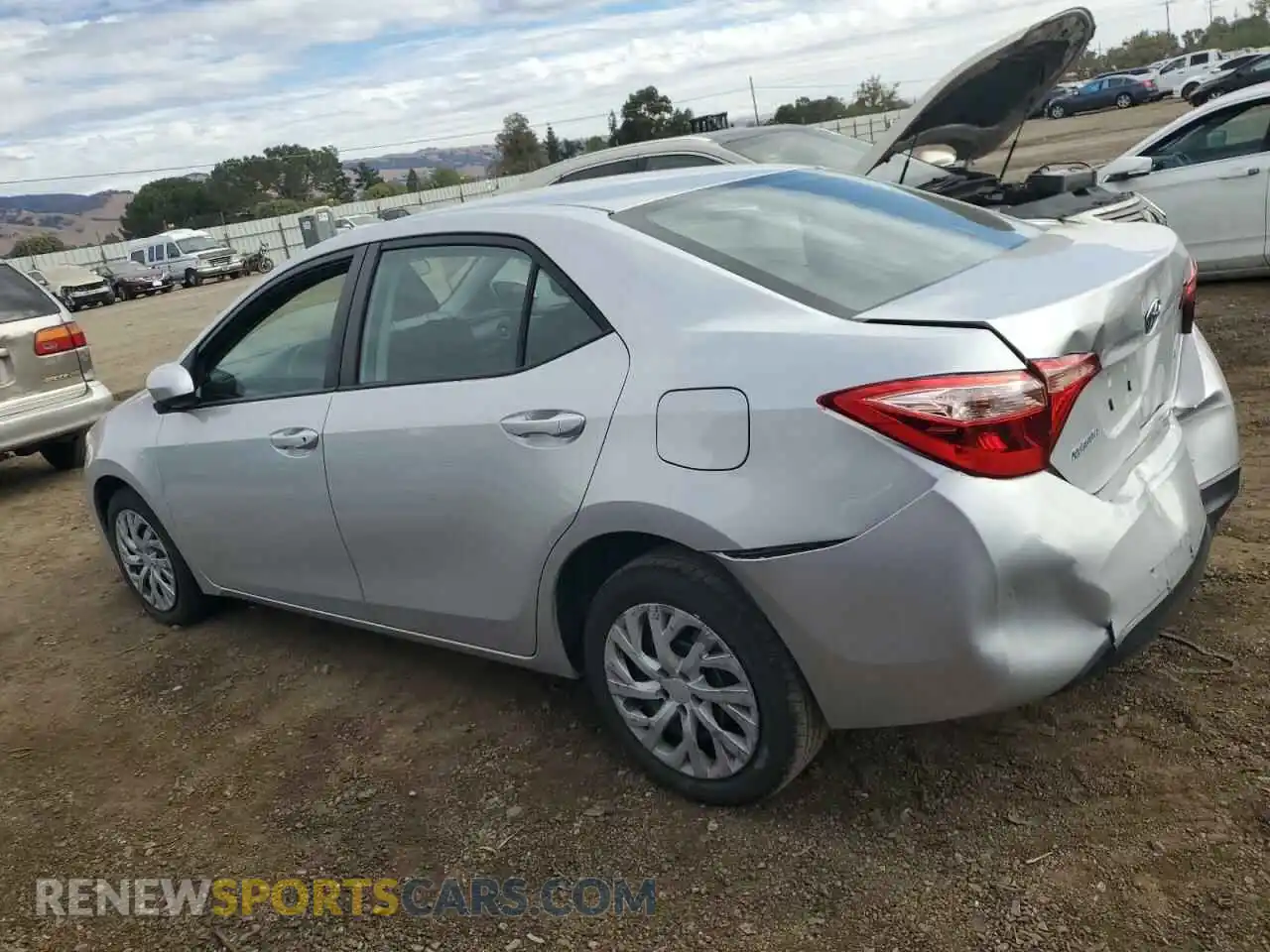 2 Photograph of a damaged car 2T1BURHE7KC202988 TOYOTA COROLLA 2019