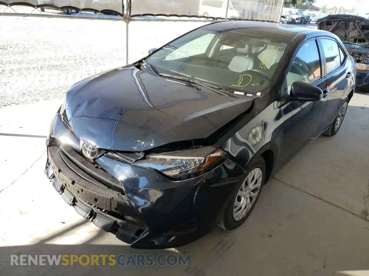 2 Photograph of a damaged car 2T1BURHE7KC209133 TOYOTA COROLLA 2019
