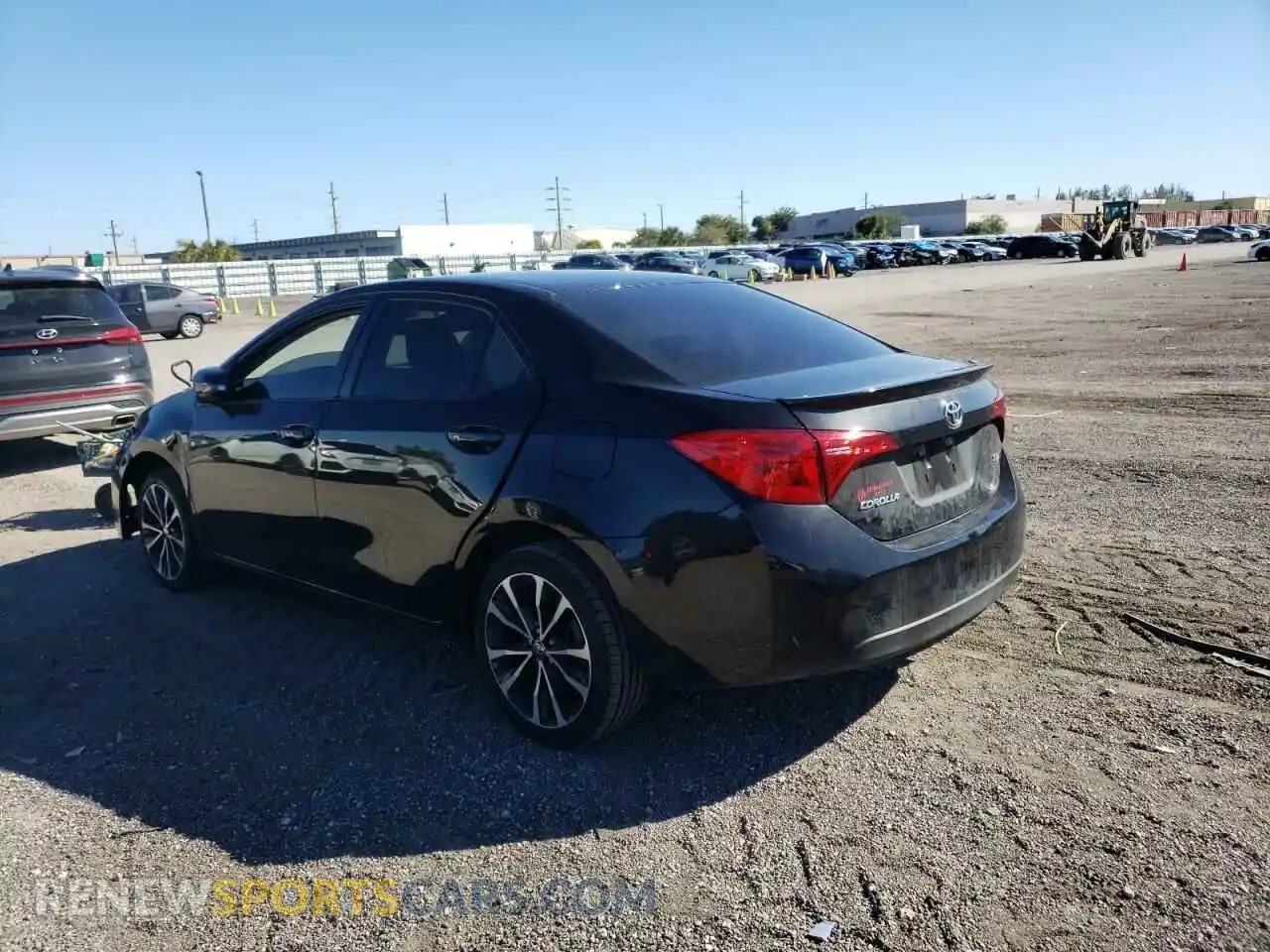 3 fotografías del automóvil dañado 2T1BURHE7KC215174 TOYOTA COROLLA 2019