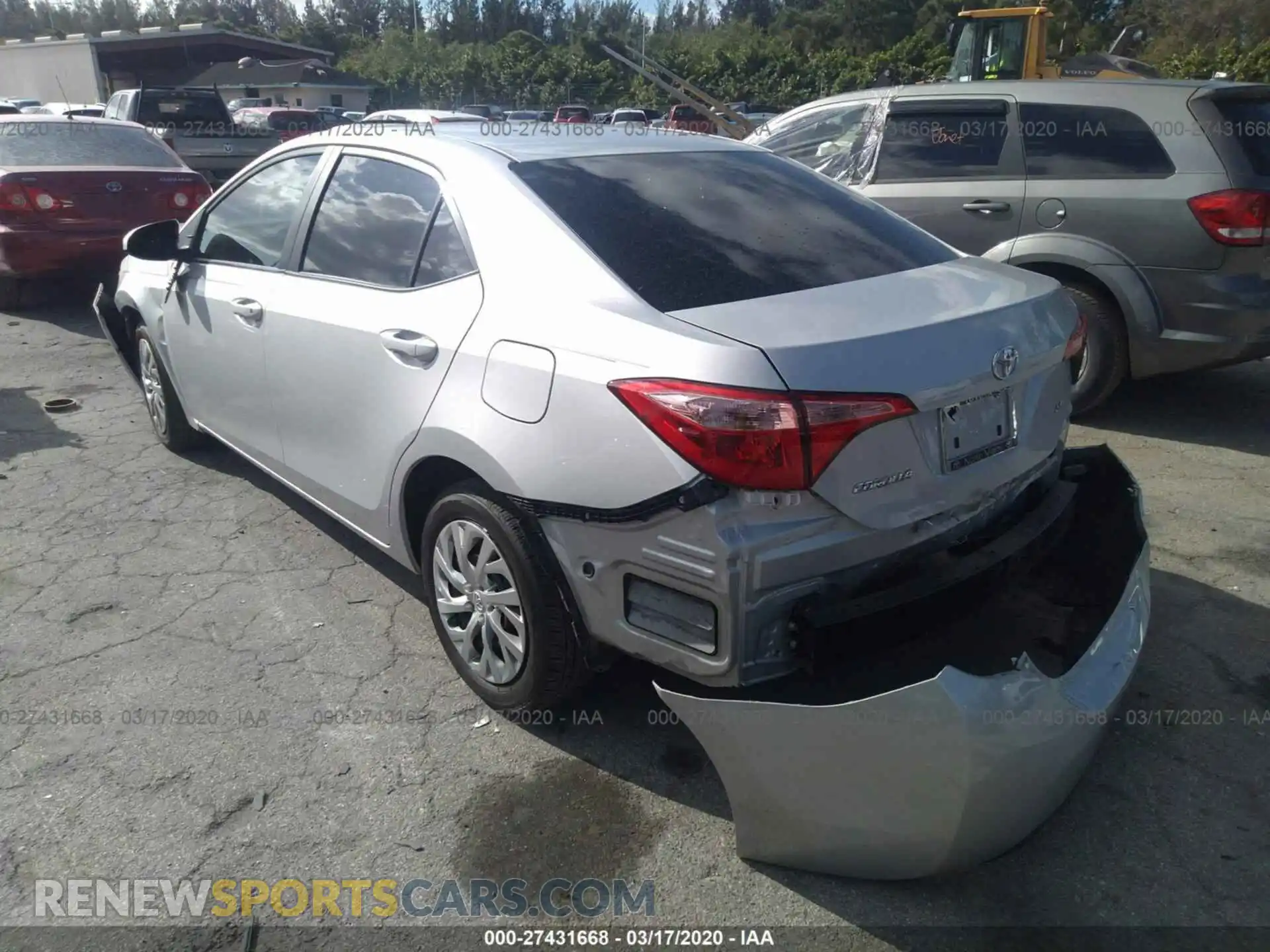 3 Photograph of a damaged car 2T1BURHE7KC219872 TOYOTA COROLLA 2019