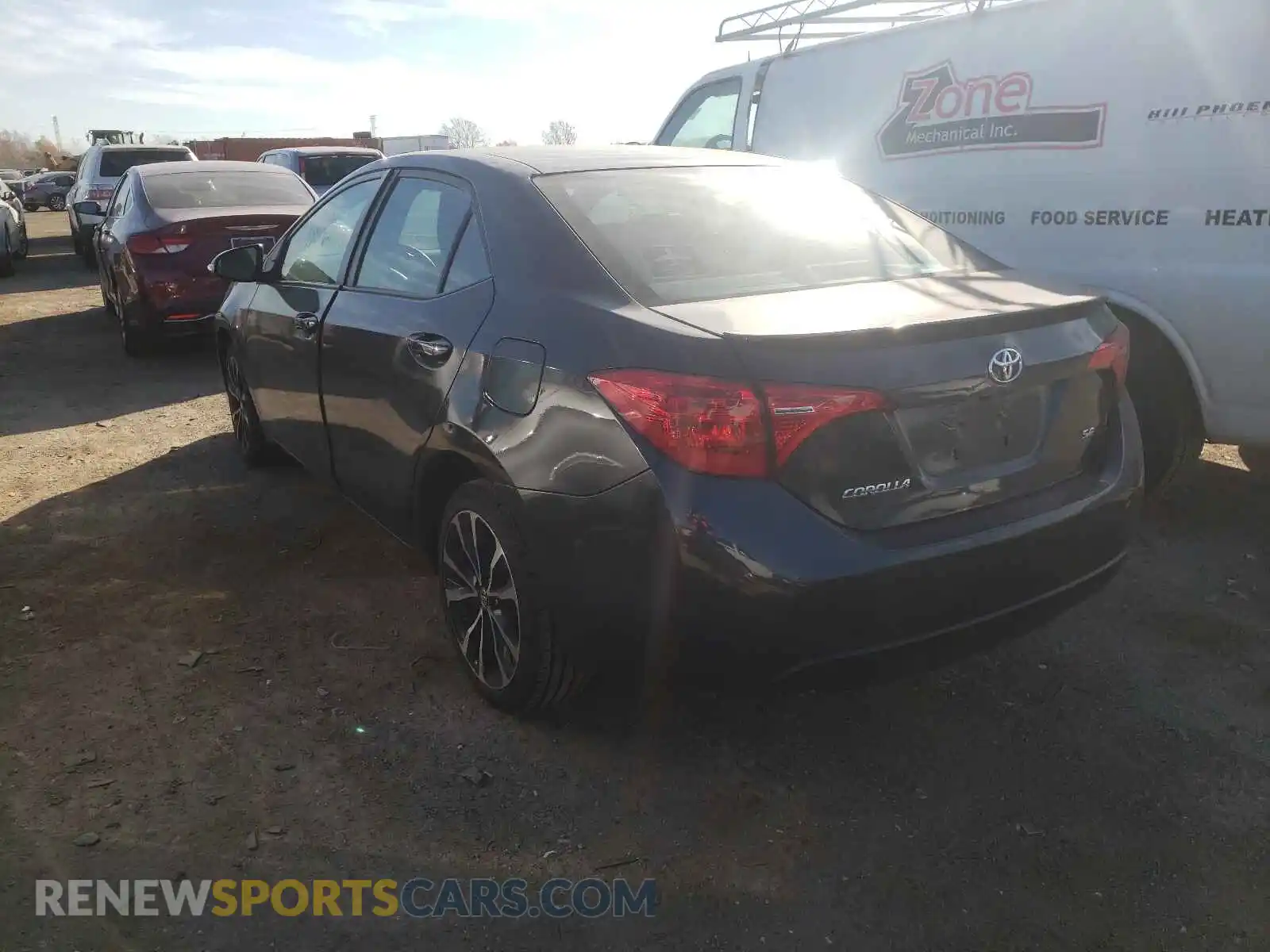 3 Photograph of a damaged car 2T1BURHE7KC224604 TOYOTA COROLLA 2019
