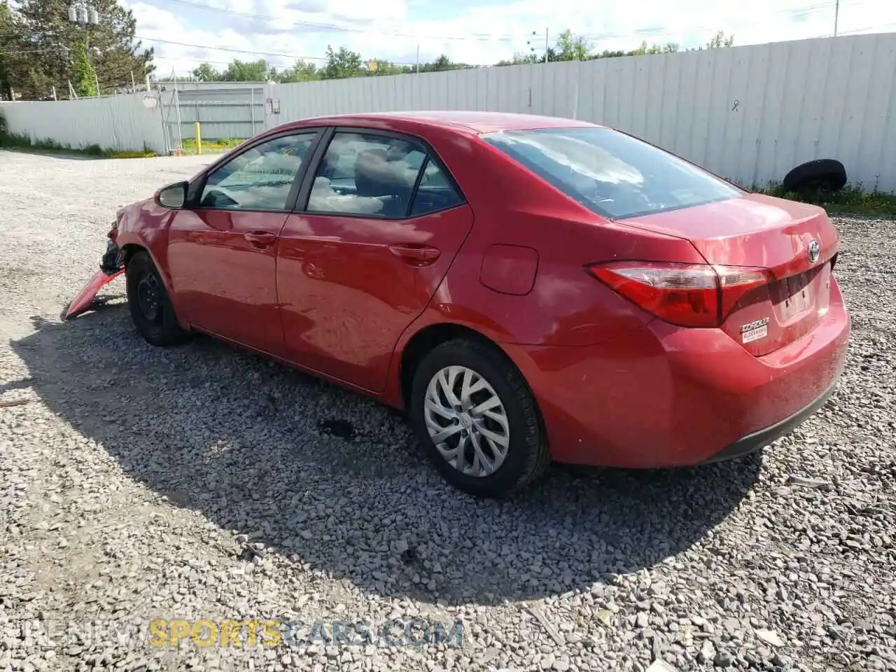 3 Photograph of a damaged car 2T1BURHE7KC226840 TOYOTA COROLLA 2019