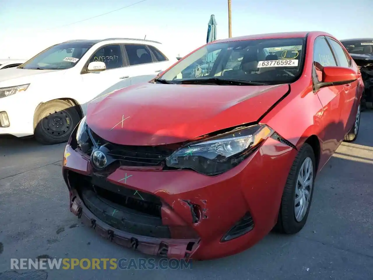 2 Photograph of a damaged car 2T1BURHE7KC235098 TOYOTA COROLLA 2019