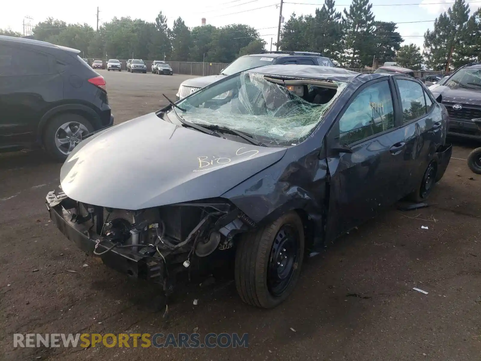 2 Photograph of a damaged car 2T1BURHE7KC237191 TOYOTA COROLLA 2019