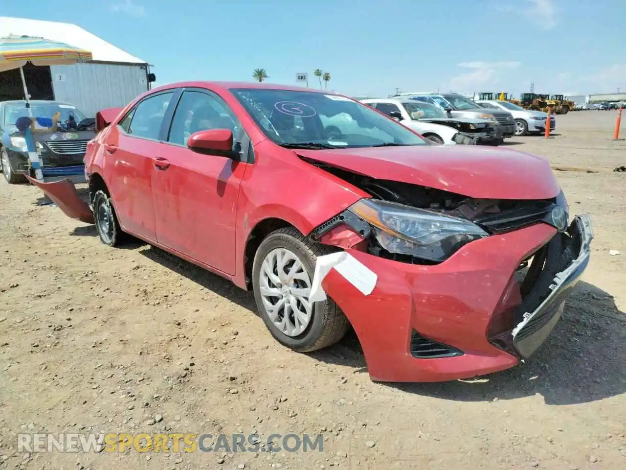 1 Photograph of a damaged car 2T1BURHE8KC143269 TOYOTA COROLLA 2019