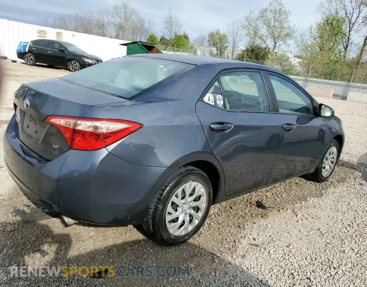 3 Photograph of a damaged car 2T1BURHE8KC145636 TOYOTA COROLLA 2019