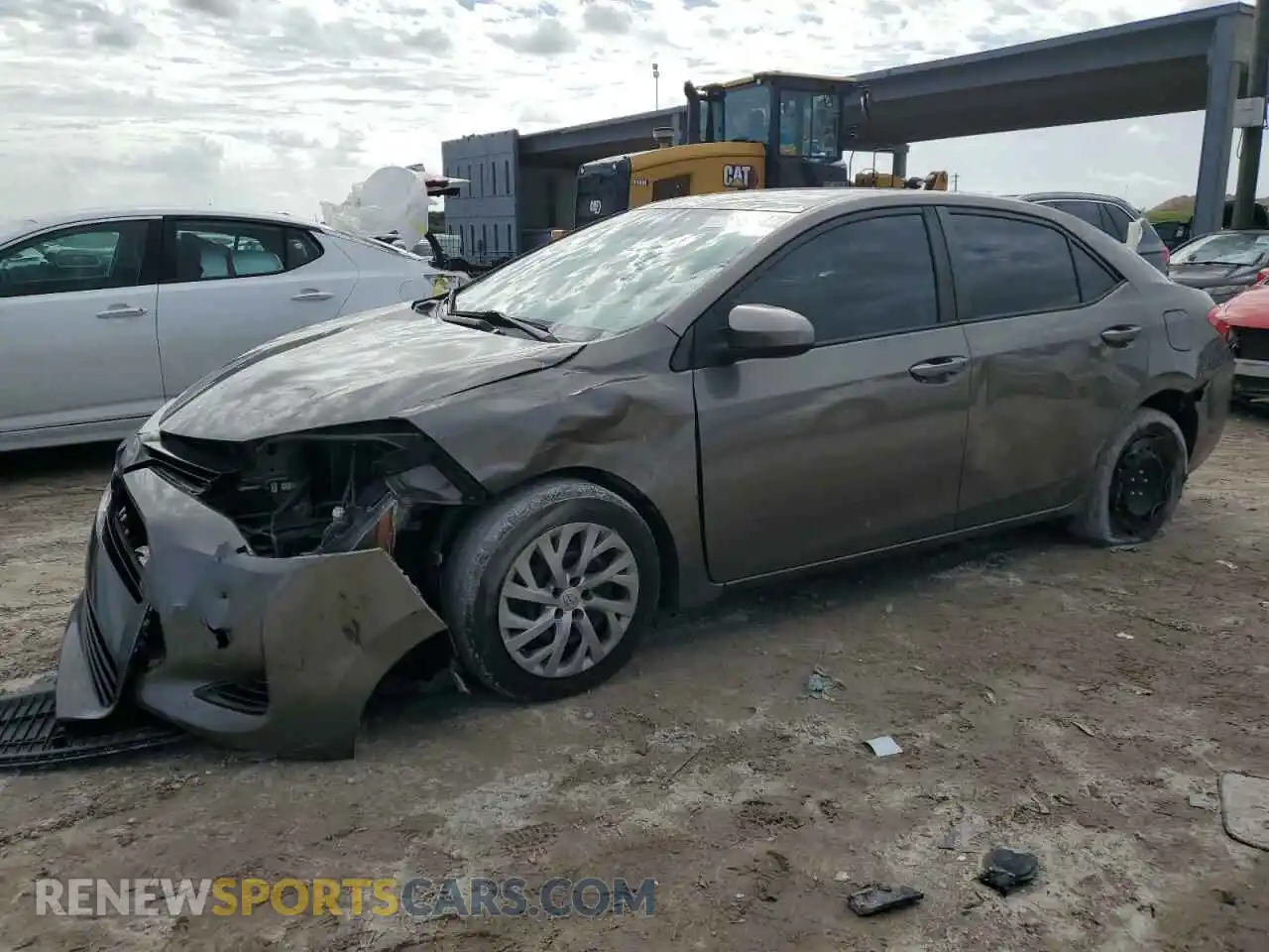 1 Photograph of a damaged car 2T1BURHE8KC193301 TOYOTA COROLLA 2019