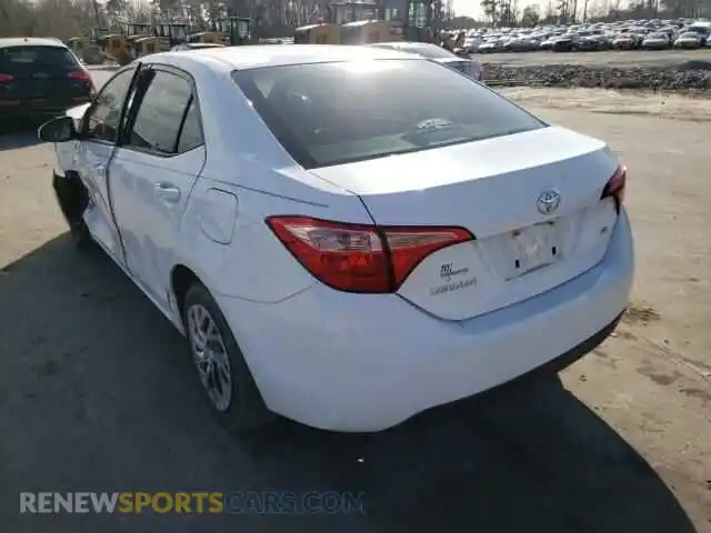 3 Photograph of a damaged car 2T1BURHE8KC196697 TOYOTA COROLLA 2019