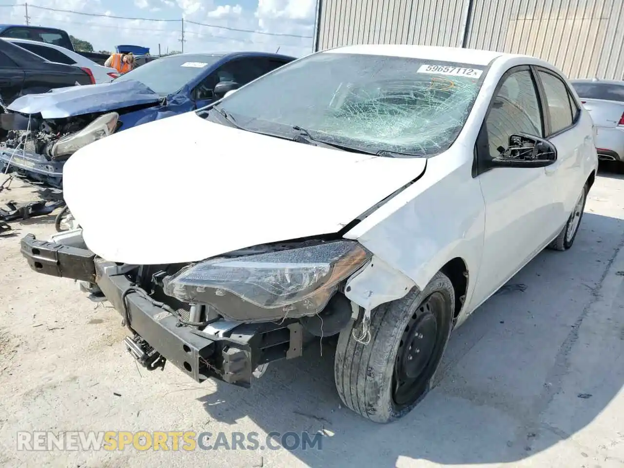 2 Photograph of a damaged car 2T1BURHE8KC198630 TOYOTA COROLLA 2019