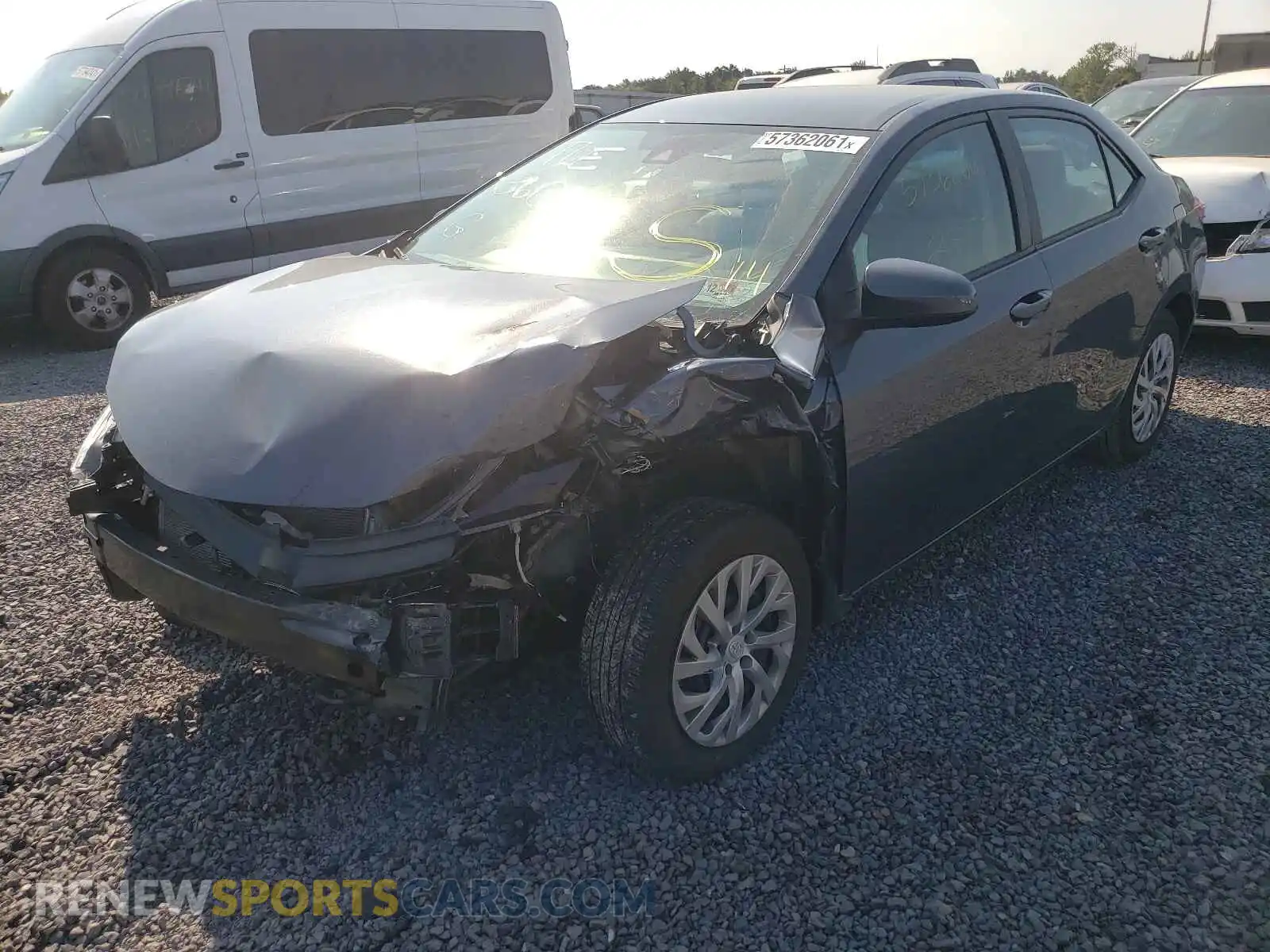 2 Photograph of a damaged car 2T1BURHE8KC199535 TOYOTA COROLLA 2019