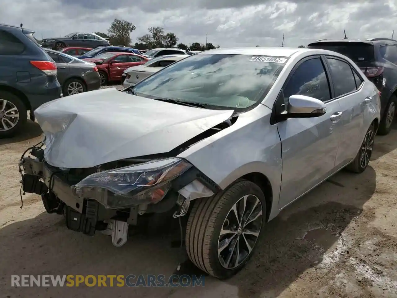 2 Photograph of a damaged car 2T1BURHE8KC209934 TOYOTA COROLLA 2019