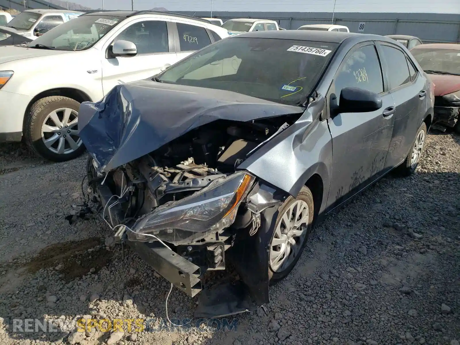 2 Фотография поврежденного автомобиля 2T1BURHE8KC211599 TOYOTA COROLLA 2019