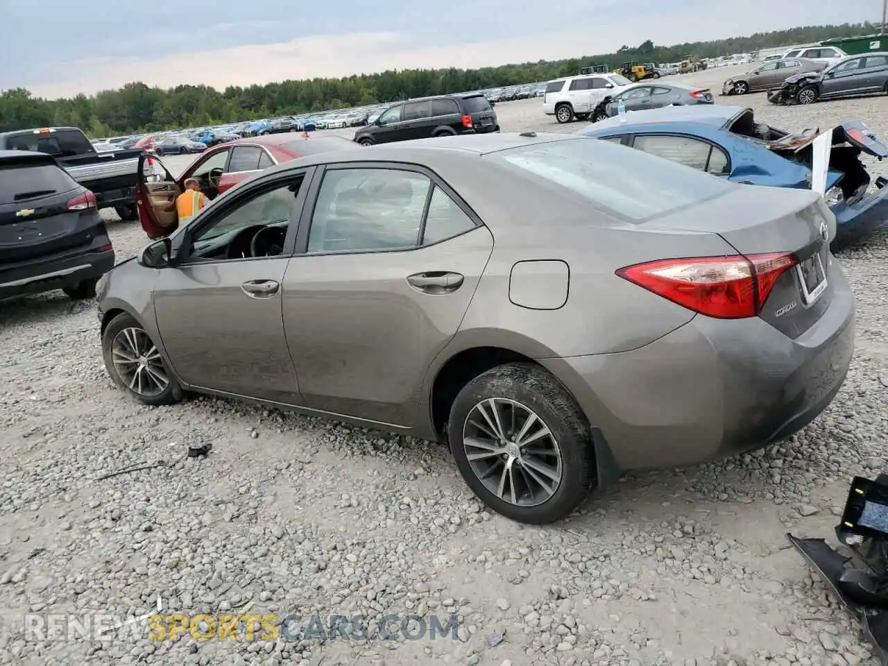 2 Photograph of a damaged car 2T1BURHE8KC212624 TOYOTA COROLLA 2019