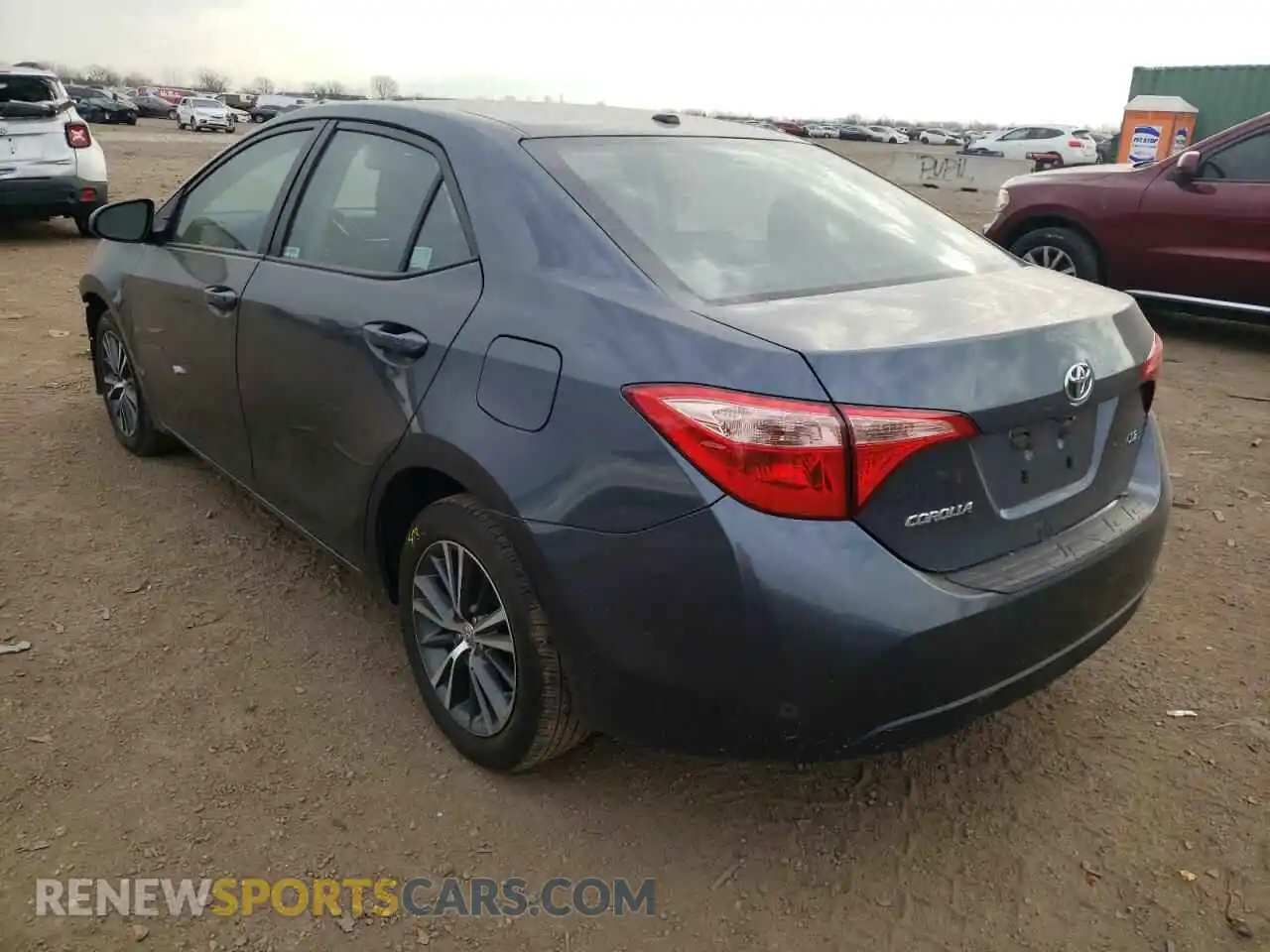 3 fotografías del automóvil dañado 2T1BURHE8KC224773 TOYOTA COROLLA 2019