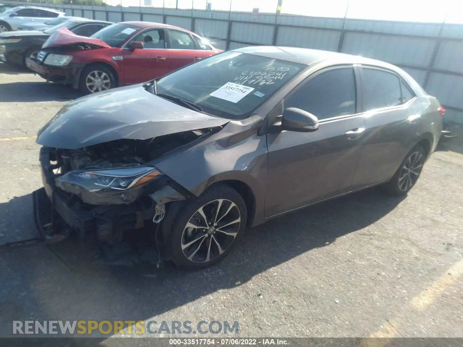 2 Photograph of a damaged car 2T1BURHE9KC155544 TOYOTA COROLLA 2019