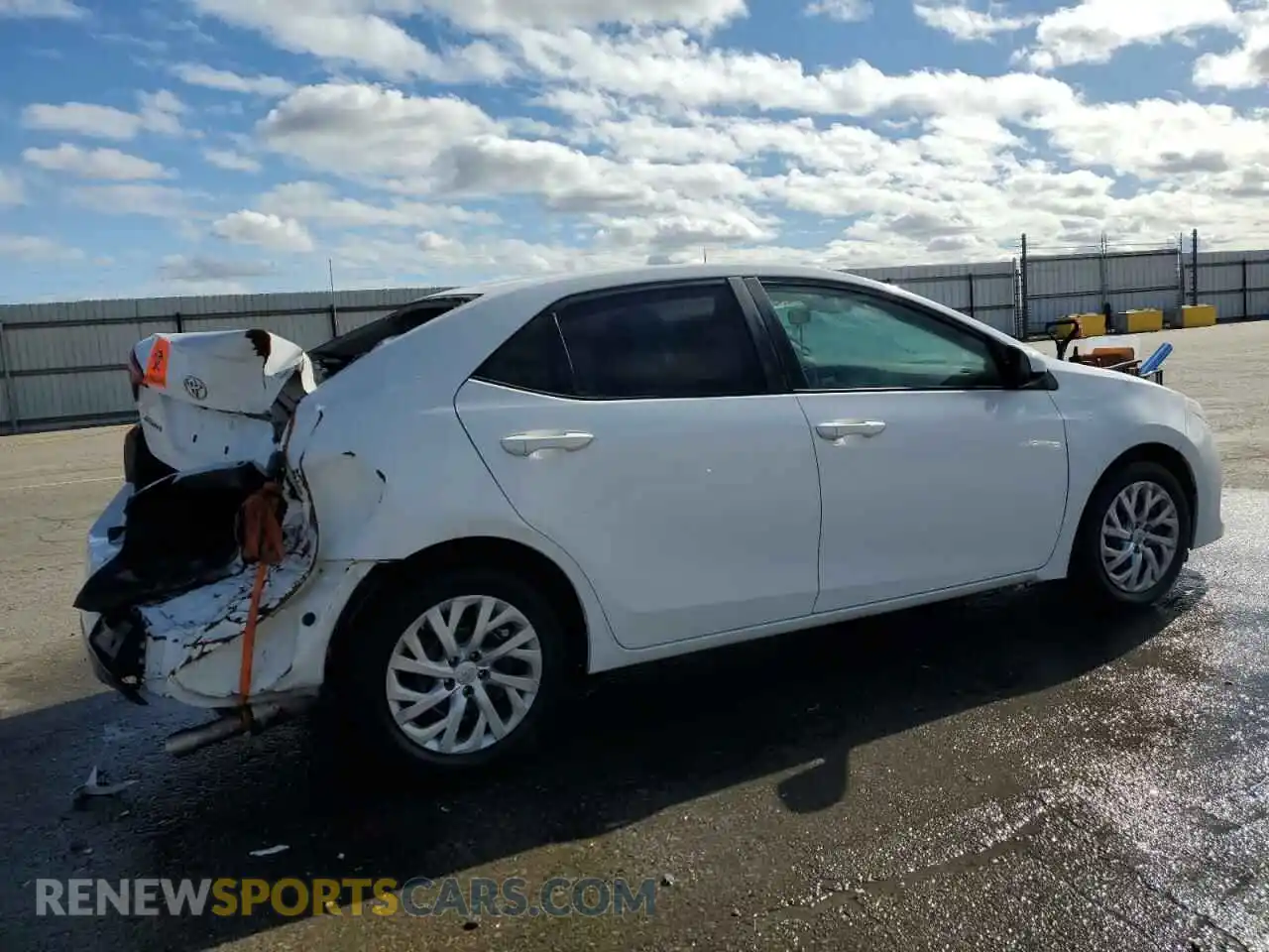 3 Photograph of a damaged car 2T1BURHE9KC181559 TOYOTA COROLLA 2019