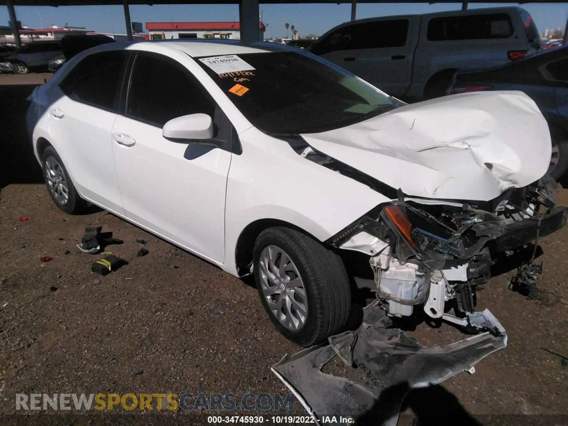 1 Photograph of a damaged car 2T1BURHE9KC206587 TOYOTA COROLLA 2019