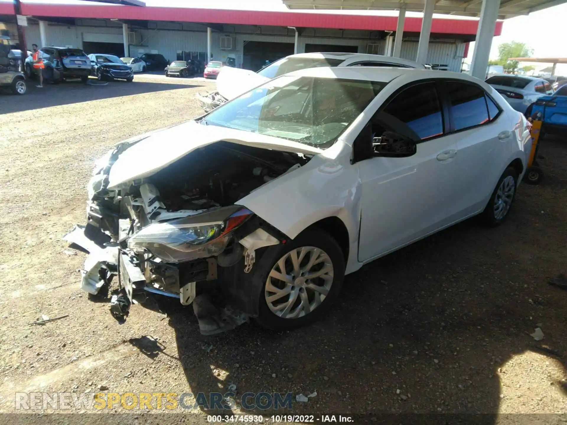 2 Photograph of a damaged car 2T1BURHE9KC206587 TOYOTA COROLLA 2019