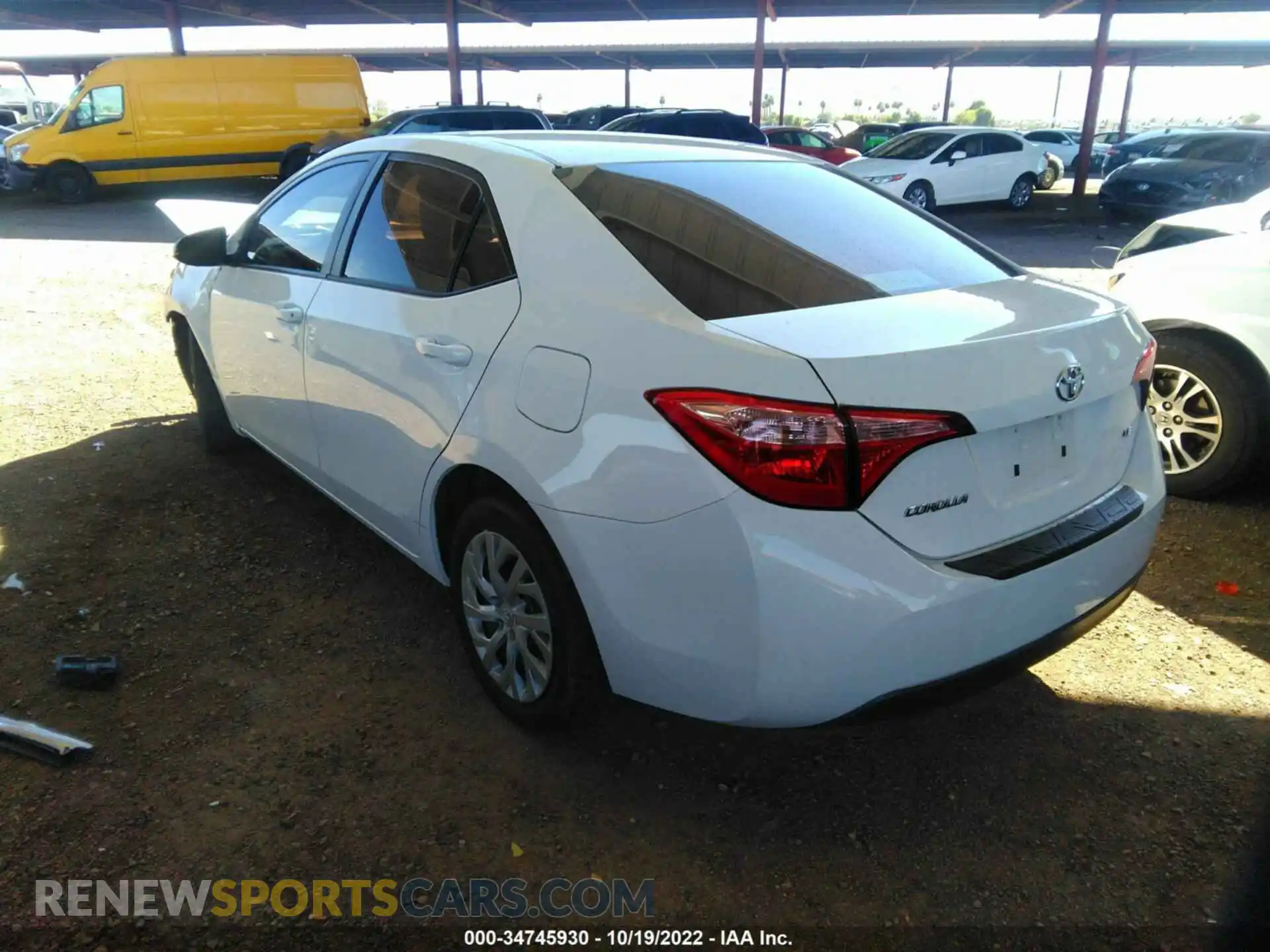 3 Photograph of a damaged car 2T1BURHE9KC206587 TOYOTA COROLLA 2019