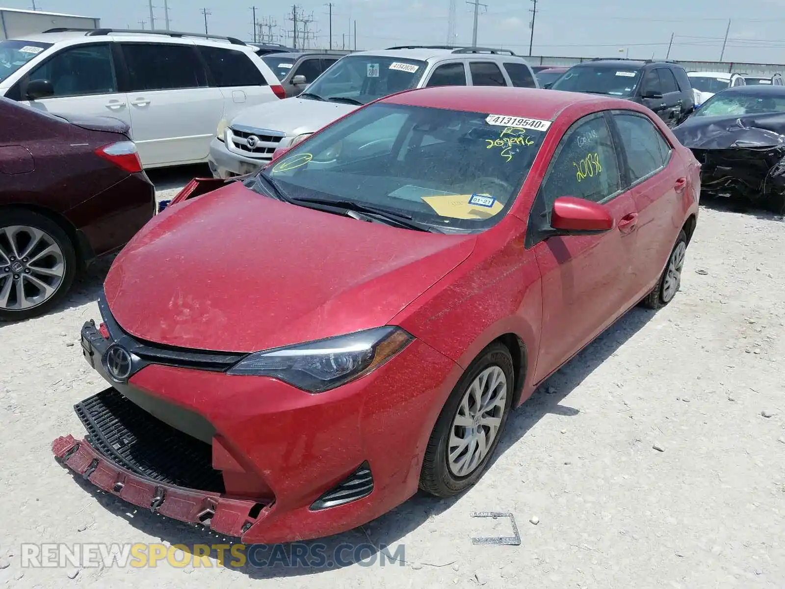 2 Photograph of a damaged car 2T1BURHE9KC207996 TOYOTA COROLLA 2019