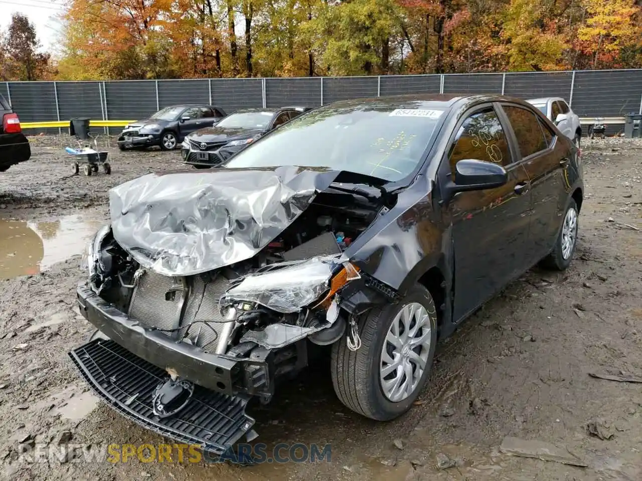2 Photograph of a damaged car 2T1BURHE9KC222546 TOYOTA COROLLA 2019