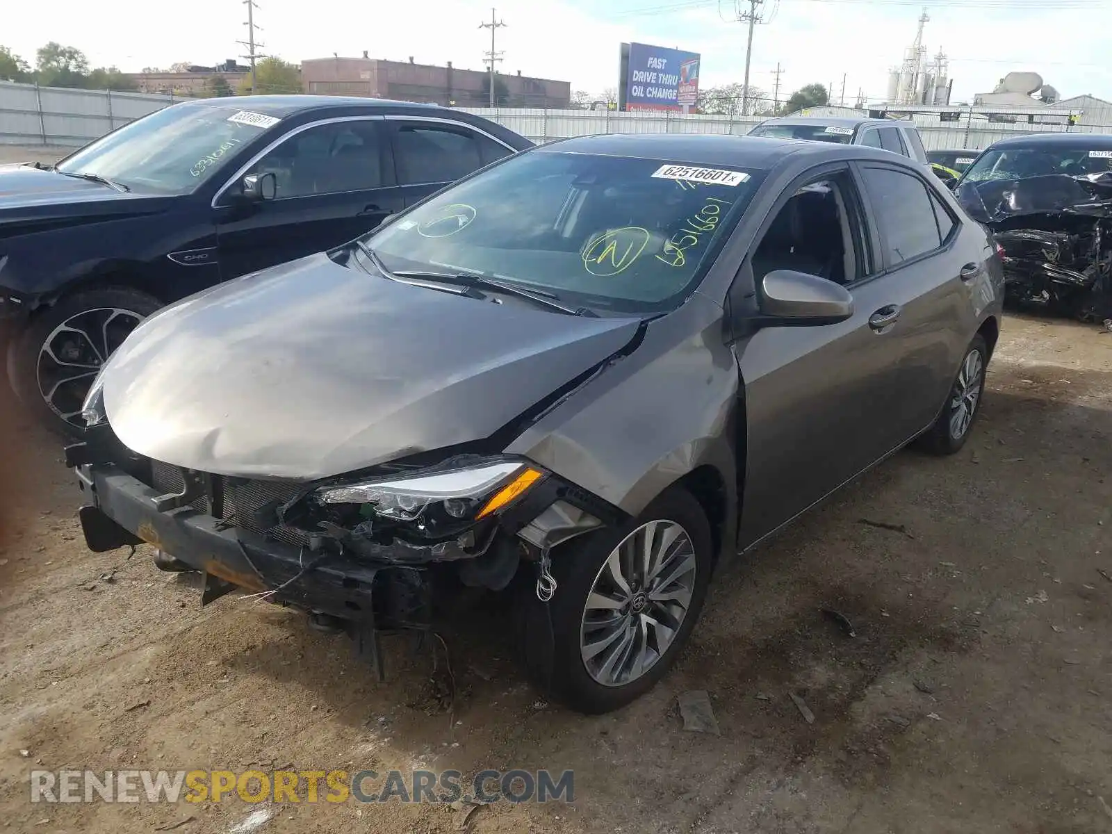 2 Photograph of a damaged car 2T1BURHE9KC222689 TOYOTA COROLLA 2019