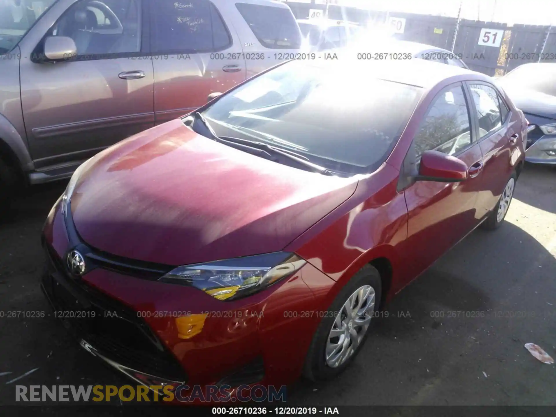 2 Photograph of a damaged car 2T1BURHE9KC225477 TOYOTA COROLLA 2019