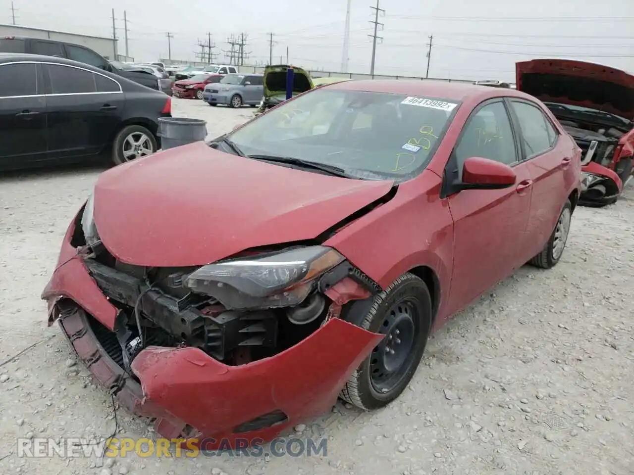 2 Photograph of a damaged car 2T1BURHE9KC233790 TOYOTA COROLLA 2019