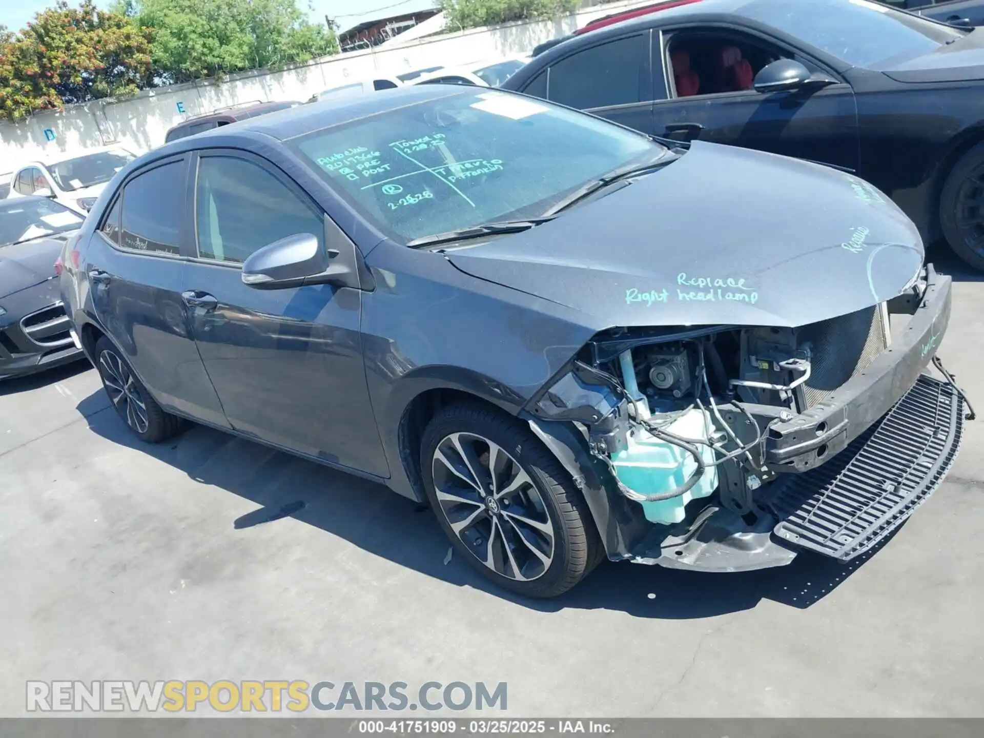1 fotografías del automóvil dañado 2T1BURHEXKC141460 TOYOTA COROLLA 2019