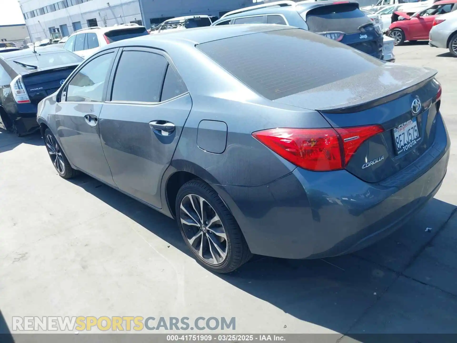 3 fotografías del automóvil dañado 2T1BURHEXKC141460 TOYOTA COROLLA 2019