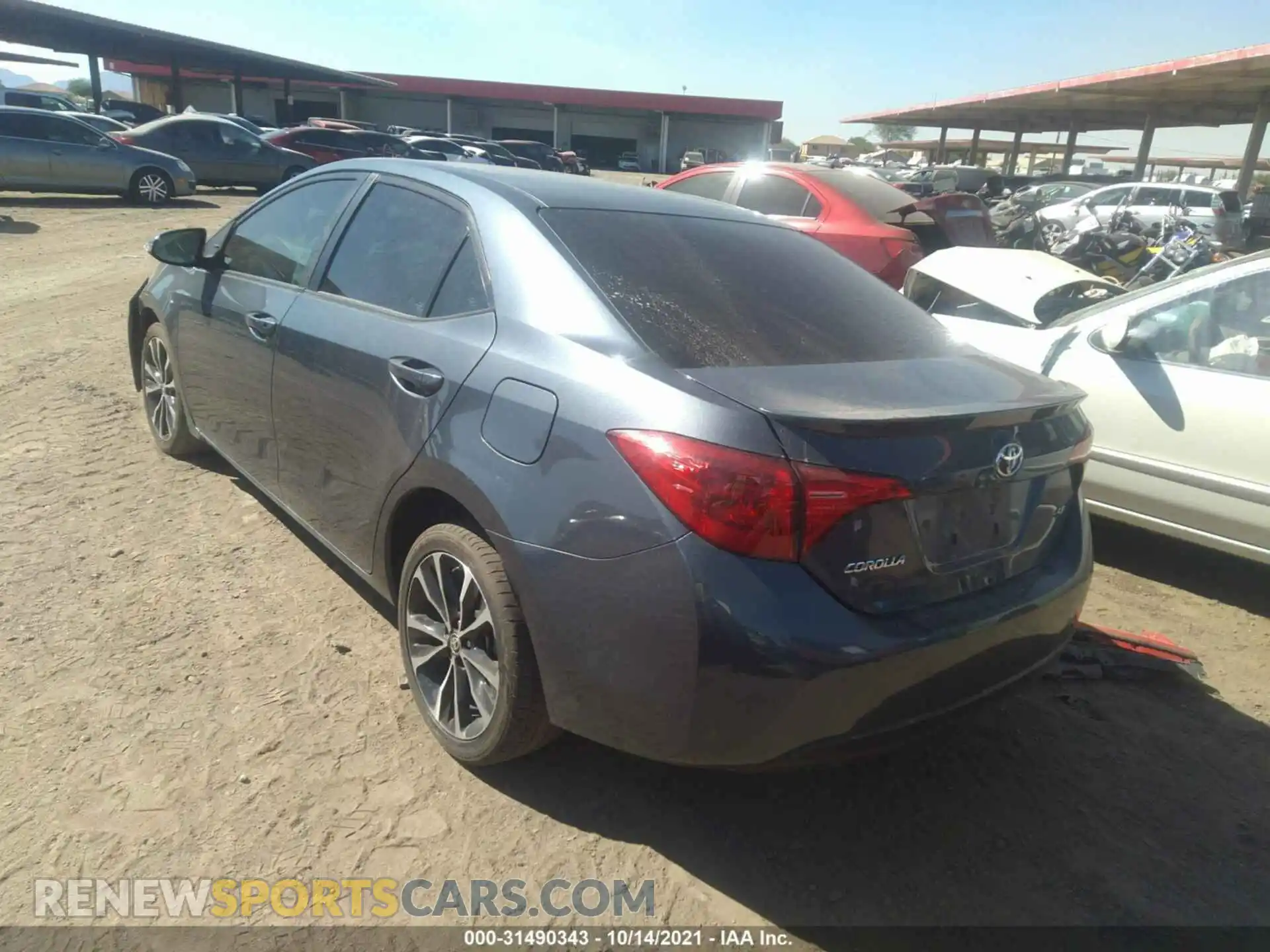 3 Photograph of a damaged car 2T1BURHEXKC179576 TOYOTA COROLLA 2019