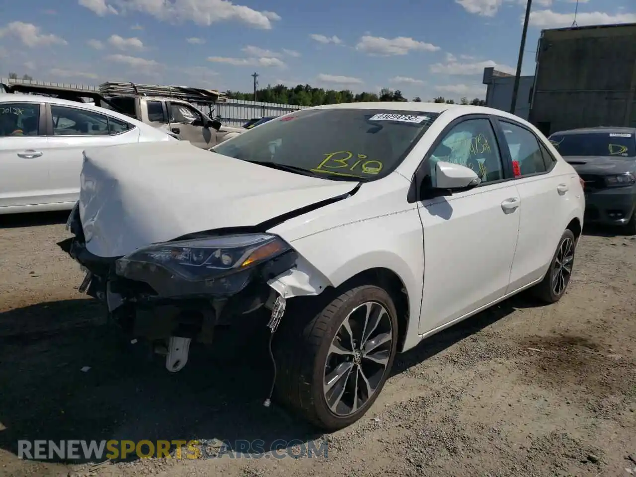 2 Photograph of a damaged car 2T1BURHEXKC196619 TOYOTA COROLLA 2019