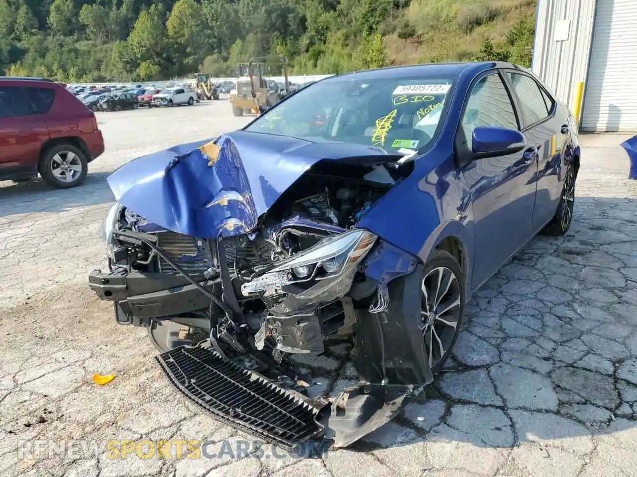 2 Photograph of a damaged car 2T1BURHEXKC203360 TOYOTA COROLLA 2019